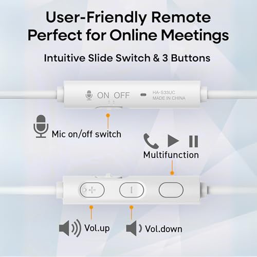 JVC USB-C Wired On-Ear Headphones with Mic – Comfortable All-Day Wear, Clear Calls, Rich Sound – Foldable & Lightweight – Tangle-Free Single-Sided Cable – Great for Gaming & Work from Home - color: White