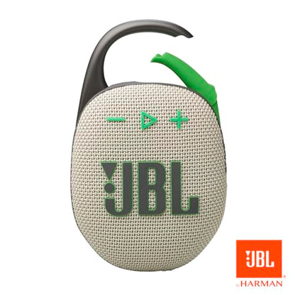 JBL Clip 5 - Ultra-Portable Waterproof Speaker - Sand | Ultra-portable JBL Pro Sound, Redesigned carabiner, Up to 12 hours of playtime plus 3 hours with Playtime Boost - color: Sand