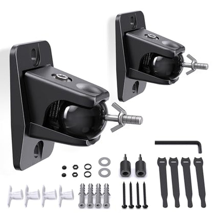 Surround Sound Rear Speaker Wall Mount, Aluminum, Max 11 lb Load, 2 Pack