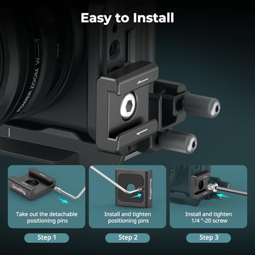 SmallRig Anti-Twist Cold Shoe Mount Adapter (2pcs) with 1/4"-20 Screws, for Flash LED Light Monitor Microphone, with Anti Twist Pins, Compatible with SmallRig Cage - 5032 - size: 2 Pieces