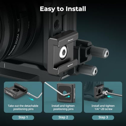 SmallRig Anti-Twist Cold Shoe Mount Adapter (4pcs) with 1/4"-20 Screws, for Flash LED Light Monitor Microphone, with Anti Twist Pins, Compatible with SmallRig Cage - 5033 - size: 4 Pieces