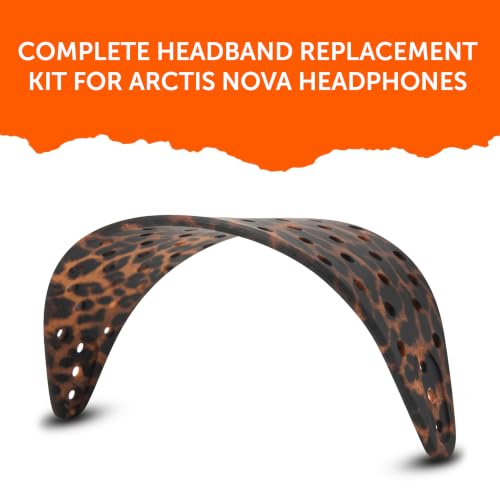 WC Mod Kit V2 Nova Pro Wireless, Pro Omni & Elite - Gel Earpads & Headband | Made by Wicked Cushions | Side Plates also included. Fits Arctis Nova Pro Wireless, Elite & Pro Omni | Leopard - color: Leopard