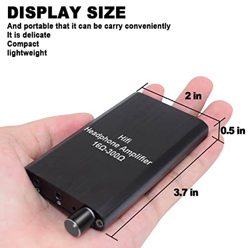 LVY Portable Headphone Amplifier 3.5mm Audio Rechargeable Two-Stage GAIN Switch HiFi Headphone Amplifier Compatible MP3/4, Phones, Computer and Various 3.5mm Audio Digital Devices