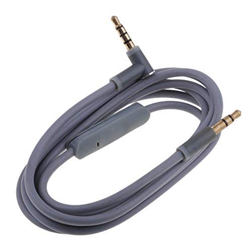 Solo Headphone 3.5mm Male to 3.5mm Male Audio Cable Cord line with Upgraded Microphone Compatible with Beats by Dre Headphone Solo/Studio/Pro/Detox/Mixr/Executive/Pill HD Sound Quality (Grey) - color: Grey