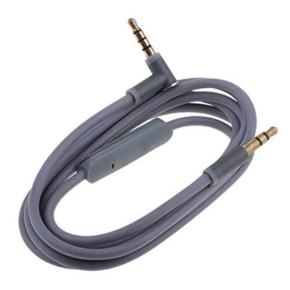 Solo Headphone 3.5mm Male to 3.5mm Male Audio Cable Cord line with Upgraded Microphone Compatible with Beats by Dre Headphone Solo/Studio/Pro/Detox/Mixr/Executive/Pill HD Sound Quality (Grey) - color: Grey