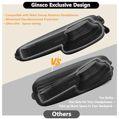 Ginsco Universal Headphone Case Compatible with JBL Tune 510BT 520BT 720BT 770NC/Sony WH-CH520 WH-CH720N/Soundcore Life Q20 Q20i Q30/Bose/SkullCandy/BERIBES/TOZO/KVIDIO/JLab etc Wireless Headphone