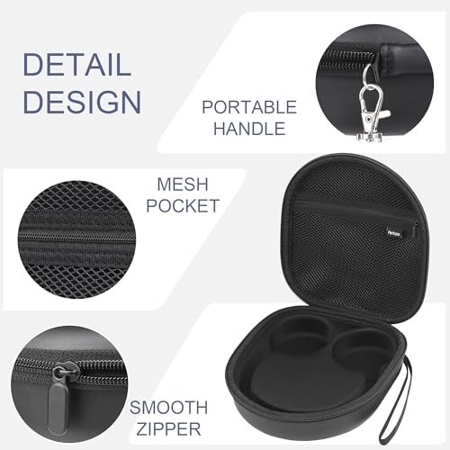 Hard Headphone Case for Sony WH-CH520 / JBL Tune Live 670NC, Black | Protective Carring Storage Case for Over-Ear Headphones, with Handle Strap & Mesh Pocket - color: BLACK