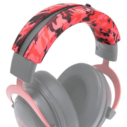WC BandZ Cloud - Silicone Headband Cover for HyperX Cloud Series Headphones by Wicked Cushions | Enhanced Comfort, Style, & Sweat Protection | Exclusively for HyperX Cloud Series | Red Camo - color: Red Camo