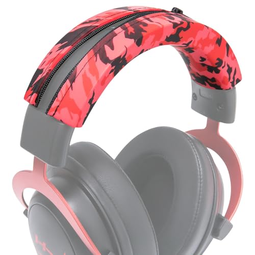 WC BandZ Cloud - Silicone Headband Cover for HyperX Cloud Series | Made by Wicked Cushions | Enhanced Comfort, Style & Sweat Protection, Exclusively for HyperX Cloud | Red Camo - color: Red Camo