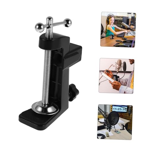 Black Mic Arm Desk Mount with Adjustable Table Clamp, Cantilever