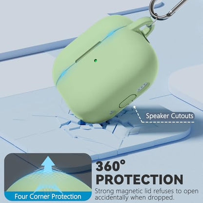 Ljusmicker for AirPods 5/4 Case (2026/2024) with Magnetic Lock,Pastel Green - color: B2-Pastel Green