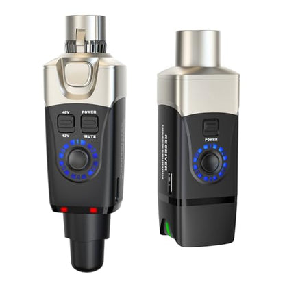 Xvive U3C Microphone Wireless System 2.4GHz XLR Transmitter and Receiver for Condenser Microphone, Audio Mixer, PA System - style: U3C CONDENSER
