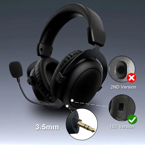 Microphone Replacement for Kingston HyperX Cloud 2 II Pre-2021 First Version Wired Gaming Headsets Noise Cancelling Mic for Switch PS5 PS4 Mac PC Computer, 3.5 mm Jack