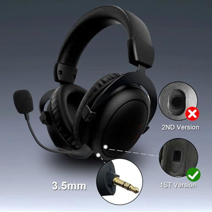Microphone Replacement for Kingston HyperX Cloud 2 II Pre-2021 First Version Wired Gaming Headsets Noise Cancelling Mic for Switch PS5 PS4 Mac PC Computer, 3.5 mm Jack