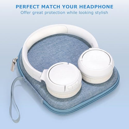 Ginsco Case Compatible with Sony WH-CH520 Wireless Headphones Bluetooth On-Ear Headset with Microphone, with JBL Tune 510BT/520BT/500BT Ultra-Slim Hard Shell Case for On Ear Headphones (Light Blue) - color: Light Blue