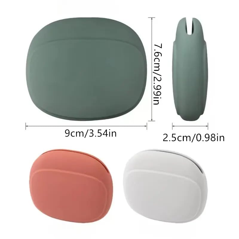 Silicone Earphone Storage Bag Data Cable Charger Storage Box, Wired Headphone Organizer(Green) - color: green