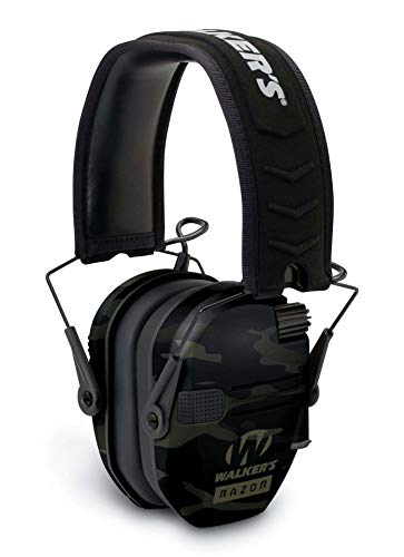 Walker's Razor Slim Electronic Earmuffs | Protective Case - color: Multicam Gray Camo
