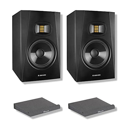Adam Audio T7V Studio Monitor (Pair) with Studio Monitor Isolation Pads and StreamEye Polishing Cloth - color: with Isolation Pads