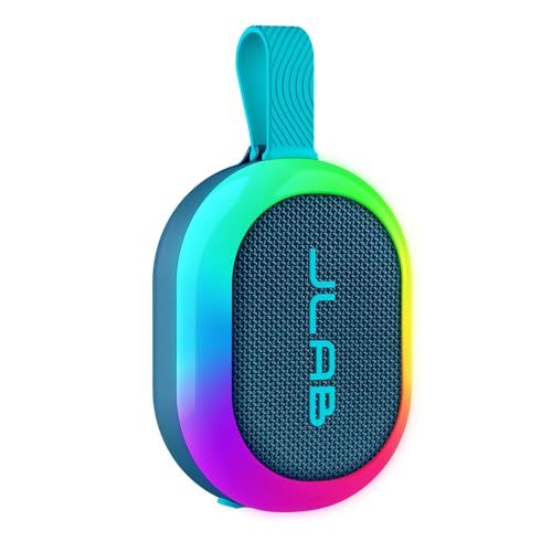 JLab, Pop Party, Portable Bluetooth Speaker, Waterproof, RGB LED Lighting, Navy - color: Navy