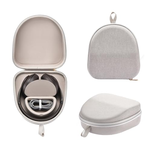 Headphone Case Compatible with for Beats Studio Pro/Beats Solo3/ Beats Studio3/ Beats Solo2/ Beats Solo Pro Bluetooth Over-Ear Headphones,Hard Shell Travel Carrying Bag (Light Gray)