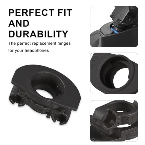 Hinge Swivels + U Shaped Metal Hinge Lock for Sony WH-1000XM4 (Black,Left) | Durable WH-1000XM4 Replacement Parts Accessories Hinge Spins,As Same As OEM Repair Kit Set - color: Black-Left