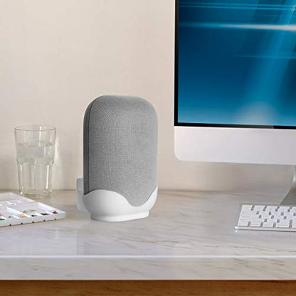 LeongLzt Ouligei Google Nest Audio Speaker Wall Mount/Bracket, in-Built Cable Management System & Easy Installation Speaker Holder Shelf Stand - Elegant & Durable Space Saving Accessory - color: WHITE
