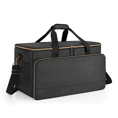 Trunab Large Travel DJ Cable File Bag with Inner Detachable Divider | with Padded Compartment for 15.6” Laptop, Cable Organizer Bag for Cords, Sound Equipment, DJ Gear, Musician Accessories
