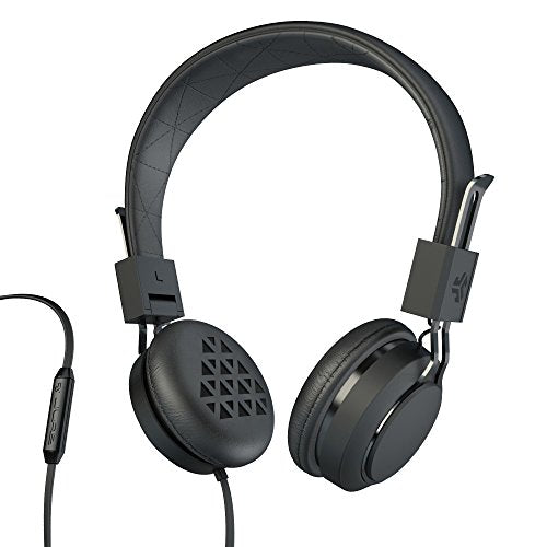 JLAB Audio Intro Premium On-Ear Headphones, with Universal Mic (Black)