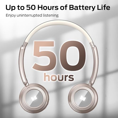 Monster N-Tune MINI 01 Bluetooth Headphones - Bluetooth 6.0 On-Ear Headphones with Speed Charge, Clear Audio, 50H Playtime, Comfortable & Lightweight Design, Hands-Free Calls (White)