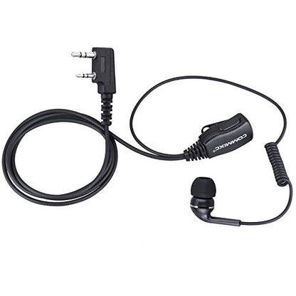 2 Pack in-Ear Walkie Talkie Headset, 2-Pin Compatible with Kenwood Bao Feng | Walkie Talkie Earpiece with Mic PTT, 3.5mm/2.5mm Two-Way Radio Earpiece
