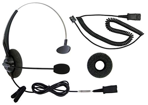 DailyHeadset RJ9 Corded Headset for Analog Phones Aastra Nortel Polycom Digium ShoreTel NEC Telephones