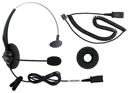 DailyHeadset RJ9 Corded Headset for Analog Phones Aastra Nortel Polycom Digium ShoreTel NEC Telephones
