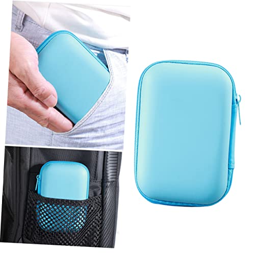 Vaguelly 2pcs Eva Storage Case for Headphones Data Cables Camera Zipper Pouch for Travel Organizing Compact Design Random