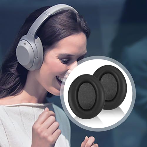 Adhiper XM3 Replacement Ear Pads for Sony WH-1000XM3 Headphones - Black | Soft Protein Leather & High-Density Memory Foam Earpads for Sony WH1000XM3, with Buckle & Install Tool, Easy to Install