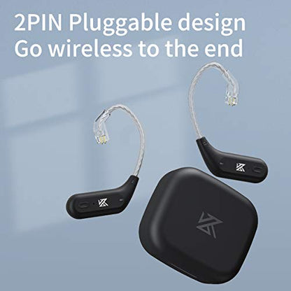 KZ AZ09 Bluetooth 5.2 IPV5 Waterproof Noise Reduction Bluetooth Module Upgrade Cable Ear Hook for ZST/ZSTX/ZS10/AS06/AS10/BA10/ZSR/ES4(B pin) - color: AZ09-B,Black