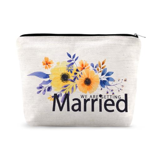 Engagement Gifts for Her Cosmetic Bag Bridal Shower Gifts for Bride Makeup Bag Pouch Wedding Gift Toiletry Bags Bride To Be Gift Bags Newlywed Married Engaged Travel Bags Bachelorette Party Pouches - color: Wedding Accessories Pouch for Bride