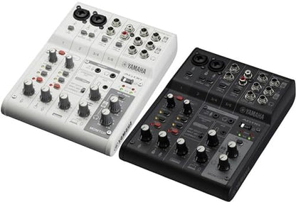Yamaha AG06MK2 Black 6-Channel Live Streaming Loopback Mixer/USB Interface with Steinberg Software Suite | with LOOPBACK, DSP Effects, Cubase AI And WaveLab Cast - color: Black, style: AG06 MK2