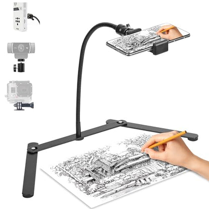 Adjustable Phone Tripod, Overhead Phone Mount, Tabletop Tripod for Cookie Decorating and Teaching Online Live Streaming and Showing Drawing Sketching Cooking