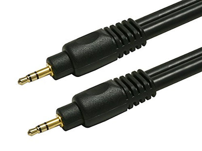 Monoprice Audio Cable - 10 Feet - Black | Premium 3.5mm Stereo Male to 3.5mm Stereo Male 22AWG, Gold Plated - size: 10 Feet
