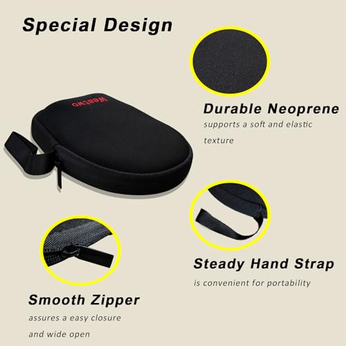 Headphone Storage Bag for Travel Carrying SBR Lightweight Headset Case | Bag for Foldable Over Ear Headphones/Neckband Earbuds, Fit for Sony, Skullcandy, Plantronics, Bose, Beats, JBL, Sennheiser