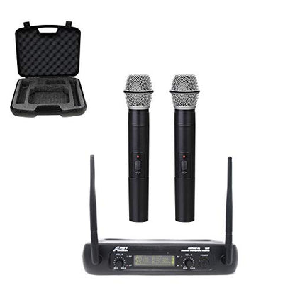 Audio2000s AWM6074 UHF Dual Channel Wireless Microphone System (2 Handheld)