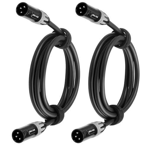 SMALL-EYE XLR Male to Male Patch Cable 5 ft 2-Pack, 3-Pin Balanced | 22AWG OFC Copper, Low Noise Audio, Reliable Connector Fit, Studio and Live Sound - size: M to M -5ft, style: Male to Male