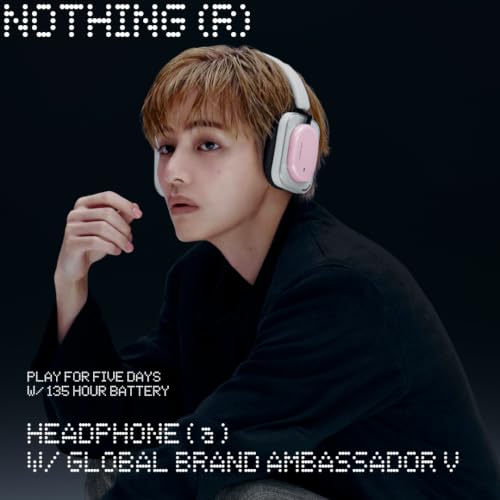 Nothing Headphone (a) 2026 New, Adaptive Active Noise Cancelling Headphones, Wireless Over Ear Bluetooth 5.4 ANC Headset with LDAC Hi-Res, 5 HD Mics Ultra Bass via APP, 135 Hours Playtime, White - color: White