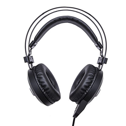 GamesterGear Falcon Over The Ear Stereo Pc Gaming Headset 3.5mm Surround Sound Audio with Omnidirectional Microphone - Led Lights - Volume Control