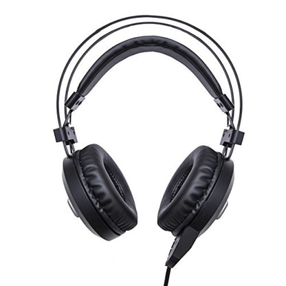 GamesterGear Falcon Over The Ear Stereo Pc Gaming Headset 3.5mm Surround Sound Audio with Omnidirectional Microphone - Led Lights - Volume Control