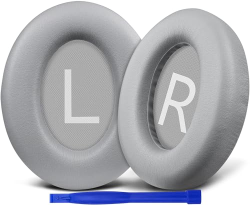 SOULWIT Protein Leather Replacement Earpads for Bose 700 (NC700) Wireless Headphones, Ear Pads Cushions with Softer Protein Leather, High-Density Noise Cancelling Foam, Added Thickness - Silver - color: Silver