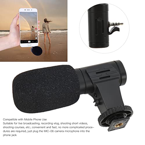 VBESTLIFE Universal 3.5mm Mobile Phone & Camcorder Camera Video Mic for Live Conference & Vlog