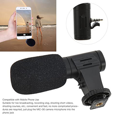 VBESTLIFE Universal 3.5mm Mobile Phone & Camcorder Camera Video Mic for Live Conference & Vlog