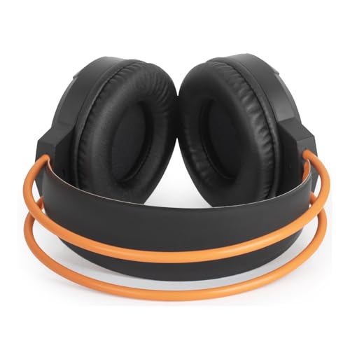 SATONE Studio Monitor Headphones,Over-Ear Noise Cancelling Recording Headphone Audio Monitors,3.5/6.35mm Wired Audio Jack for Mixing DJ Guitar Amp,Podcast Keyboard Piano and Computer Laptop PC-Orange
