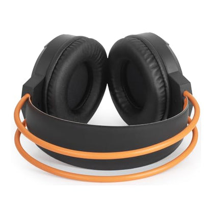 SATONE Studio Monitor Headphones,Over-Ear Noise Cancelling Recording Headphone Audio Monitors,3.5/6.35mm Wired Audio Jack for Mixing DJ Guitar Amp,Podcast Keyboard Piano and Computer Laptop PC-Orange